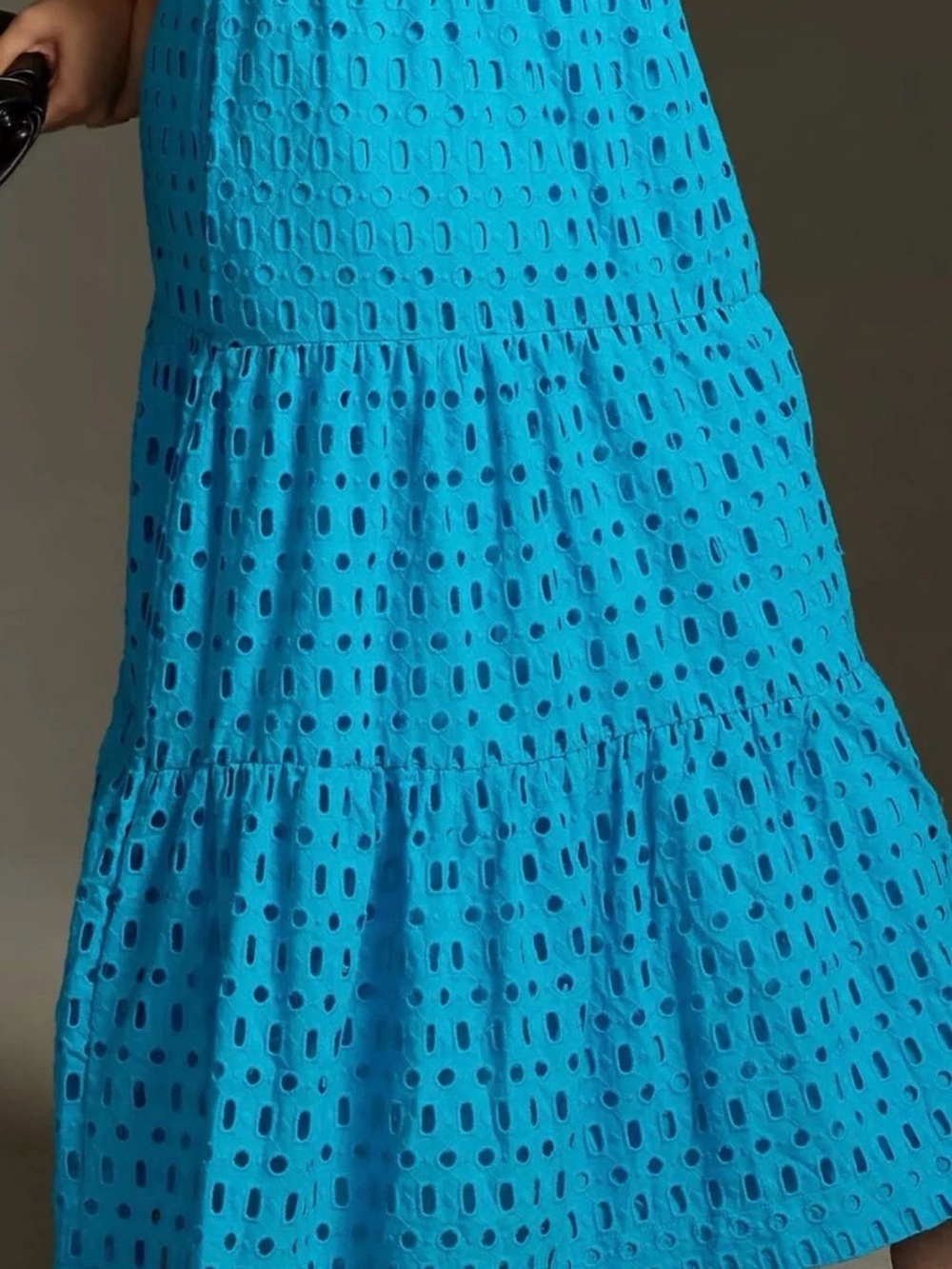 NWT new! Anthropologie Somerset eyelet blue maxi dress S Small - Picture 3 of 5